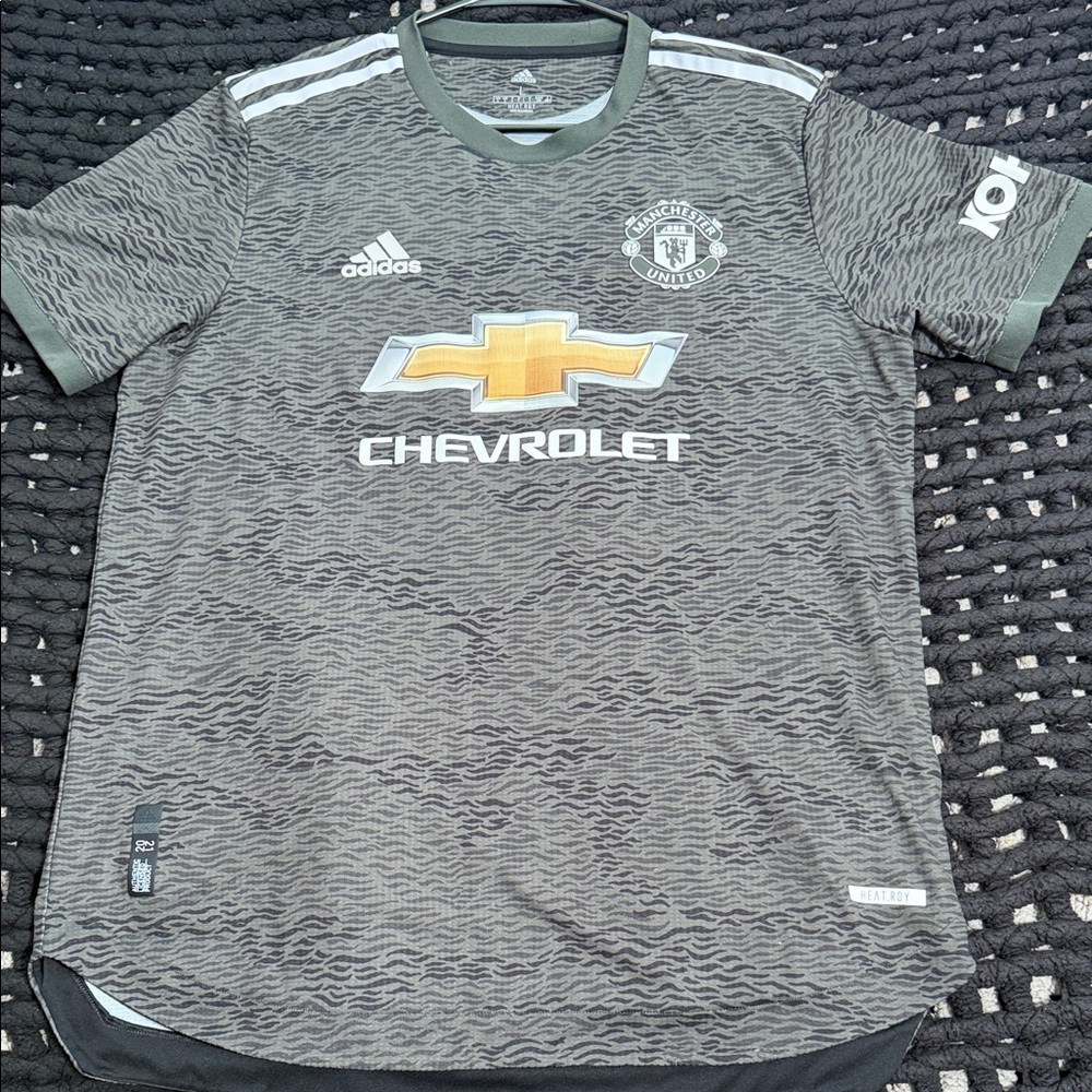 Adidas Manchester United Black and Gold Jersey (LARGE)